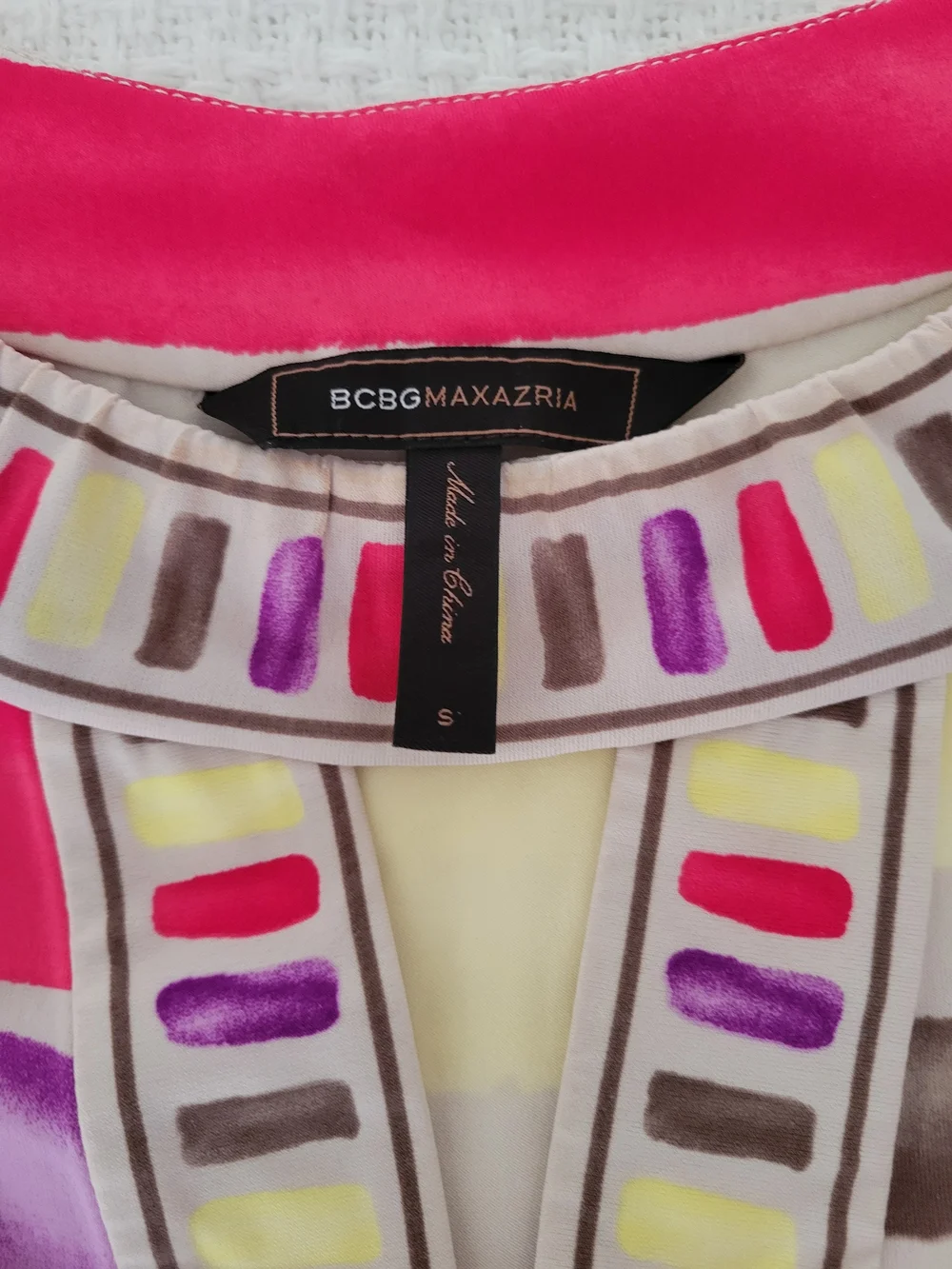 BCBGMaxAzria Multicolor Painted Stripe Halter Tank